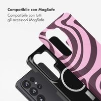 Selencia Cover posteriore Vivid con MagSafe Samsung Galaxy S26 Ultra - Wavy Swirl Pink Plum