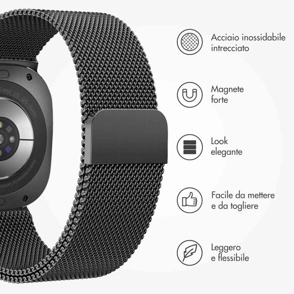 imoshion Cinturino milanese magnetico Samsung Galaxy Watch Ultra (2024/2025) - Nero