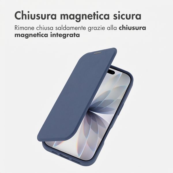 imoshion Bookcase trasparente con MagSafe Apple iPhone 17 - Blu
