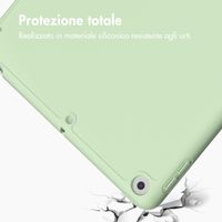 Accezz Cover a libro in silicone Smart Apple iPad 9 (2021) 10.2 pollici / iPad 8 (2020) 10.2 pollici / iPad 7 (2019) 10.2 pollici - Verde chiaro