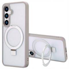 Accezz Cover con anello e supporto con MagSafe Samsung Galaxy S24 Plus - Grigio