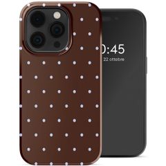 Selencia Cover Posteriore Vivid Apple iPhone 14 Pro - Happy Dots Chocolate