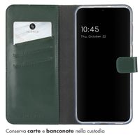 Selencia Cover a libro in vera pelle Samsung Galaxy A16 - Verde