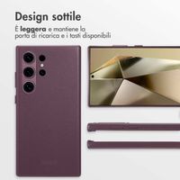 Accezz Cover in Pelle con MagSafe Samsung Galaxy S24 Ultra - Heath Purple