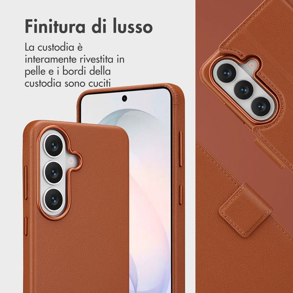 Accezz Cover in pelle 2 in 1 con MagSafe Samsung Galaxy S26 - Sienna Brown