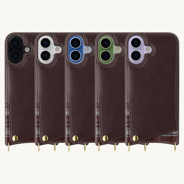 Selencia Cover per telefono Nova con cordino e portacarte Apple iPhone 17 - Checks