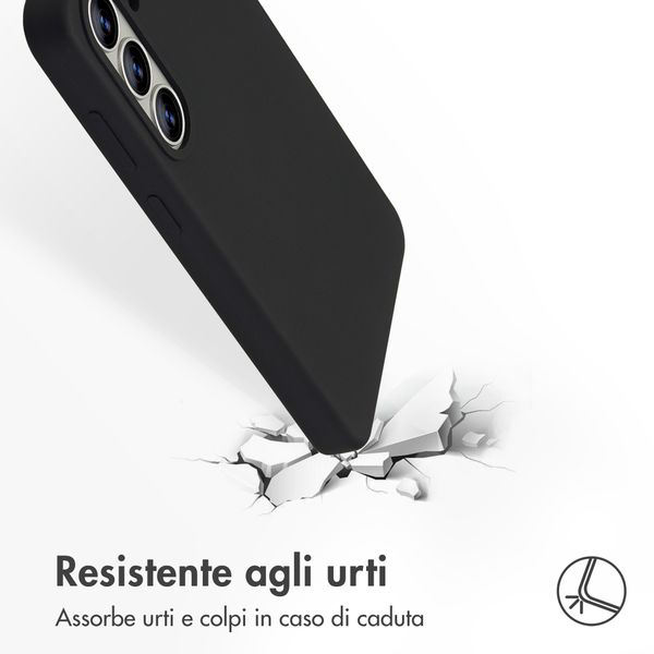 Accezz Cover in silicone liquido con MagSafe Samsung Galaxy S26 Plus - Nero