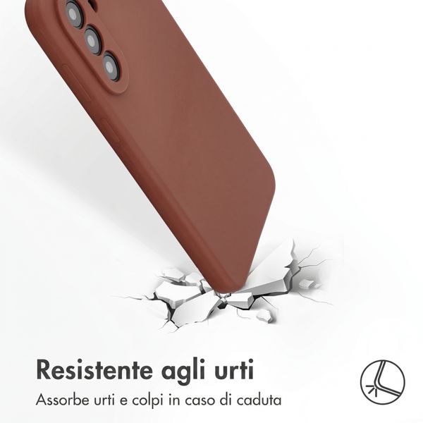Accezz Cover Posteriore in Silicone Liquido Samsung Galaxy A57 (5G) - New Tea Brown