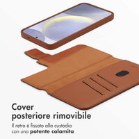 Accezz Cover in pelle 2 in 1 con MagSafe Samsung Galaxy S25 Plus - Sienna Brown