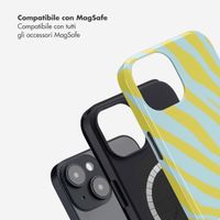 Selencia Cover posteriore Vivid con MagSafe Apple iPhone 14 - Zebra Winter Sky Titanium Yellow