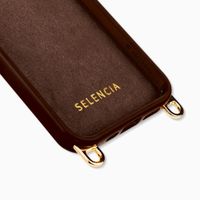 Selencia Cover posteriore Rivièra con MagSafe con ganci rimovibili iPhone 12 / 12 Pro - Choco Brown