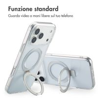 Accezz Cover con anello e supporto con MagSafe Apple iPhone 17 Pro Max - Trasparente