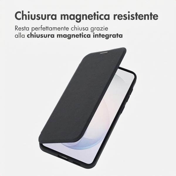 imoshion Bookcase trasparente con MagSafe Samsung Galaxy S26 - Nero