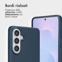 Accezz Cover in pelle 2 in 1 con MagSafe Samsung Galaxy S26 Plus - Nightfall Blue