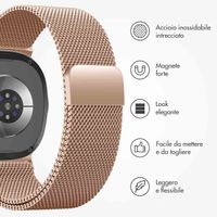 imoshion Cinturino milanese magnetico Samsung Galaxy Watch 8 (40/44mm) / Classic (46mm) - Oro rosa