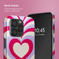 Selencia Cover posteriore Vivid con MagSafe Apple iPhone 15 Pro - Double Hearts Rubine Red Lilac