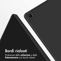 Accezz Cover a libro in silicone Smart Samsung Galaxy Tab A9 Plus - Nero
