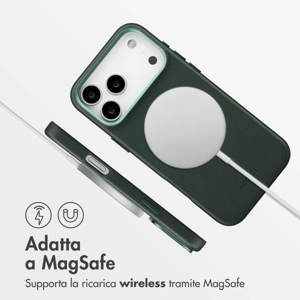 Accezz Cover in Pelle con MagSafe Apple iPhone 17 Pro Max - Cedar Green