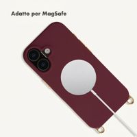 Selencia Cover posteriore Rivièra con MagSafe con ganci rimovibili Apple iPhone 17 - Bold Burgundy