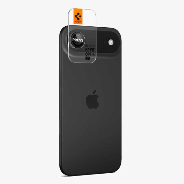 Spigen Optik Pro EZ Fit Lens Protector - Protezione lente fotocamera (confezione da 2) per Apple iPhone Air - Nero