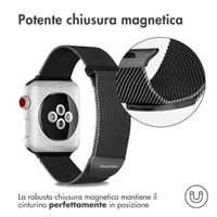 imoshion Cinturino milanese magnetico Apple Watch | 44/45/46/49 mm - Taglia M - Nero