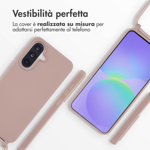 imoshion Cover in Silicone con Cordino Samsung Galaxy A37 (5G) - Sand Pink