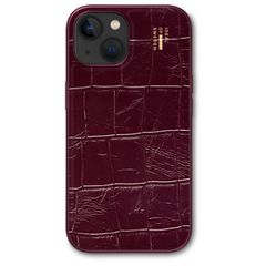 iDeal of Sweden Cover posteriore in pelle vegana MagSafe Apple iPhone 13 / 13 Pro / 14 / 16e - Fine Wine Croco