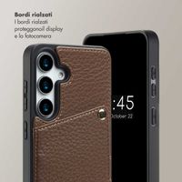 Selencia Cover per telefono Nova con cordino e portacarte Samsung Galaxy S25 / S24 - Mocha Brown