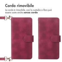 imoshion Cover a libro con Cordino Samsung Galaxy A35 - Rosso