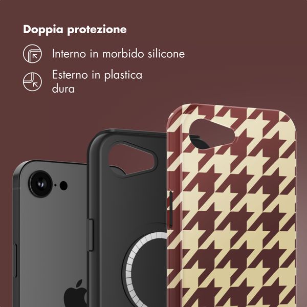 Selencia Cover posteriore Vivid con MagSafe Apple iPhone 17e / 16e - Pied-de-Poule