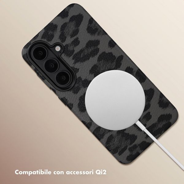 Selencia Cover Sabi Stampa pantera con MagSafe Samsung Galaxy S26 - Midnight Black