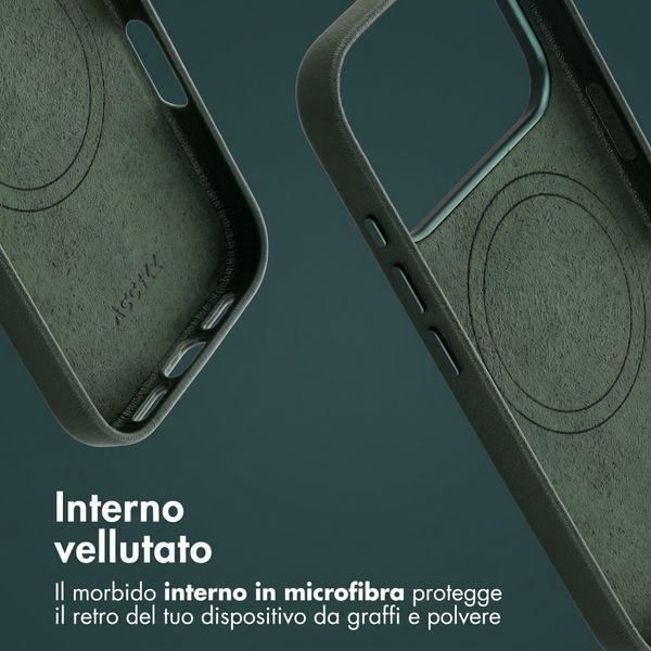 Accezz Cover in Pelle con MagSafe Apple iPhone 18 Pro / 17 Pro - Cedar Green
