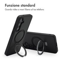 Accezz Cover con anello e supporto con MagSafe Samsung Galaxy S24 Plus - Nero