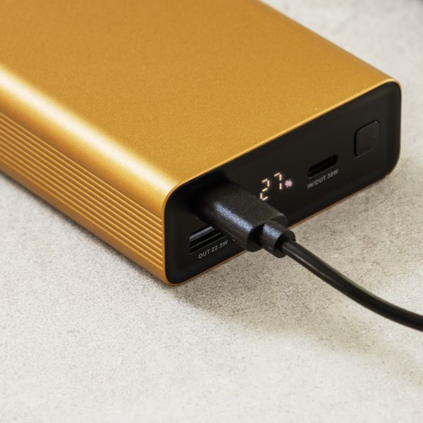 imoshion Powerbank in alluminio Ultra Series 20.000 mAh - Ricarica rapida fino a 33 watt - Oro