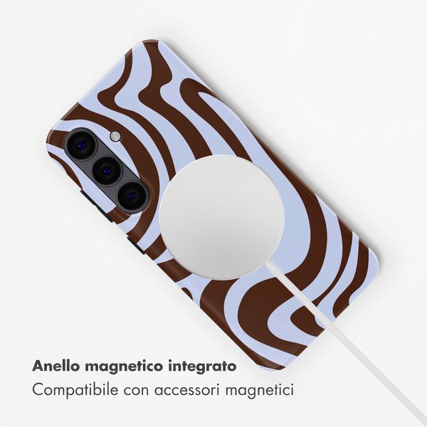 Selencia Cover posteriore Vivid con MagSafe Samsung Galaxy S24 - Dream Swirl Chocolate