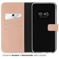 Selencia Cover a libro in vera pelle Samsung Galaxy A57 (5G) - Rosa chiaro