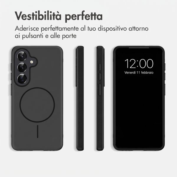 imoshion Cover posteriore Color con Thin MagSafe Ring Samsung Galaxy S25 / S24 - Nero
