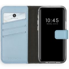 Selencia Cover a libro in vera pelle Apple iPhone 12 Mini - Air Blue