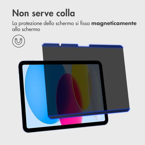 Accezz Pellicola protettiva con privacy magnetica Apple iPad 11 (2025) 11 pollici A16 / iPad 10 (2022) 10.9 pollici