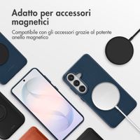 Accezz Cover in Pelle con MagSafe Samsung Galaxy S26 - Nightfall Blue