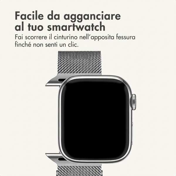 imoshion Milanees magnetisch bandje Apple Watch | 44/45/46/49 mm - Zilver