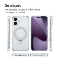 Accezz Cover con anello e supporto con MagSafe Apple iPhone 17 - Trasparente