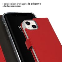 Selencia Cover a libro in vera pelle Apple iPhone 14 - Rosso