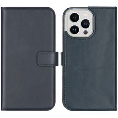 Selencia Cover a libro in vera pelle Apple iPhone 14 Pro Max - Blu