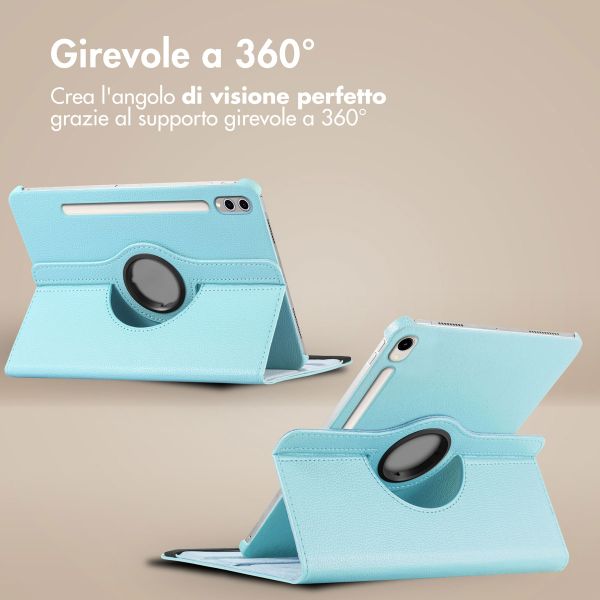 imoshion Cover Girevole a 360° Samsung Galaxy Tab S10 Plus / Tab S9 FE Plus / Tab S9 Plus - Azzurro