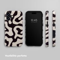 Selencia Cover posteriore Vivid con MagSafe Apple iPhone 16 - Art Wave Black
