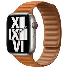 Apple Cinturino Leather Link Apple Watch | 44/45/46/49 mm - Taglia S/M - Golden Brown