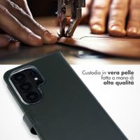 Selencia Cover a libro in vera pelle Samsung Galaxy S26 Ultra - Verde