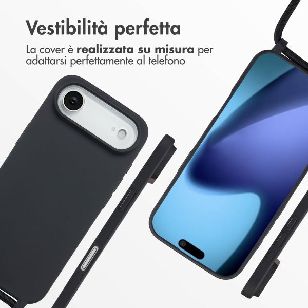 imoshion Cover in Silicone con Cordino Apple iPhone Air - Nero