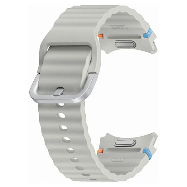 Samsung Cinturino Sport originale Samsung Galaxy Watch 4 / 5 / 6 / 7 / FE (20 mm) - Taglia M/L - Argento